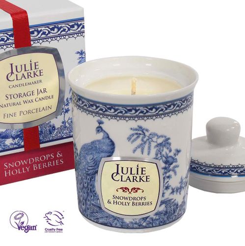 Blue Peacock Natural Wax Candle